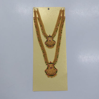 Women  Imitation Jewelry Indian Gold Plated Combo set / Gold Plated Covering  Haram Combo Set