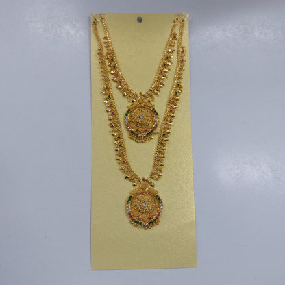 Women  Imitation Jewelry Indian Gold Plated Combo set / Gold Plated Covering  Haram Combo Set