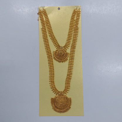 Women  Imitation Jewelry Indian Gold Plated Combo set / Gold Plated Covering  Haram Combo Set