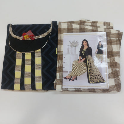 Pranjul Colourful Pure Cotton Readymade Punjabi Suit / Salwar Suit.