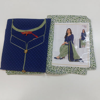 Pranjul Colourful Pure Cotton Readymade Punjabi Suit / Salwar Suit.