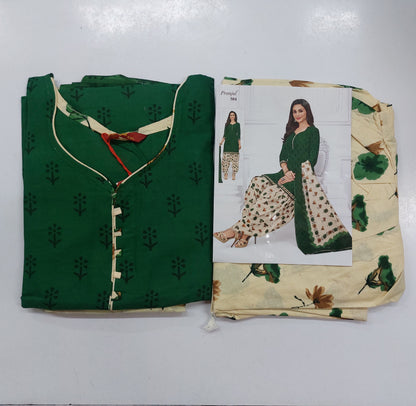 Pranjul Colourful Pure Cotton Readymade Punjabi Suit / Salwar Suit. (500 Series)