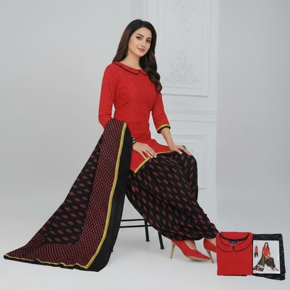 Pranjul Colourful Pure Cotton Readymade Punjabi Suit / Salwar Suit. (500 Series)