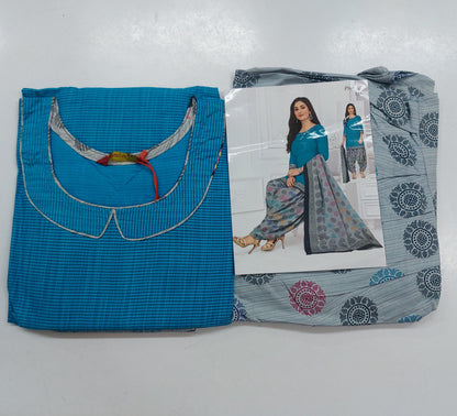 Pranjul Colourful Pure Cotton Readymade Punjabi Suit / Salwar Suit. (500 Series)