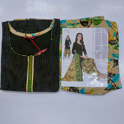 Pranjul Colourful Pure Cotton Readymade Punjabi Suit / Salwar Suit. (500 Series)