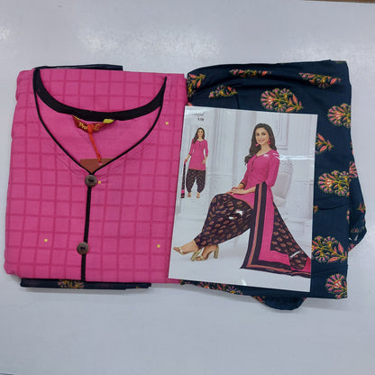 Pranjul Colourful Pure Cotton Readymade Punjabi Suit / Salwar Suit. (500 Series)