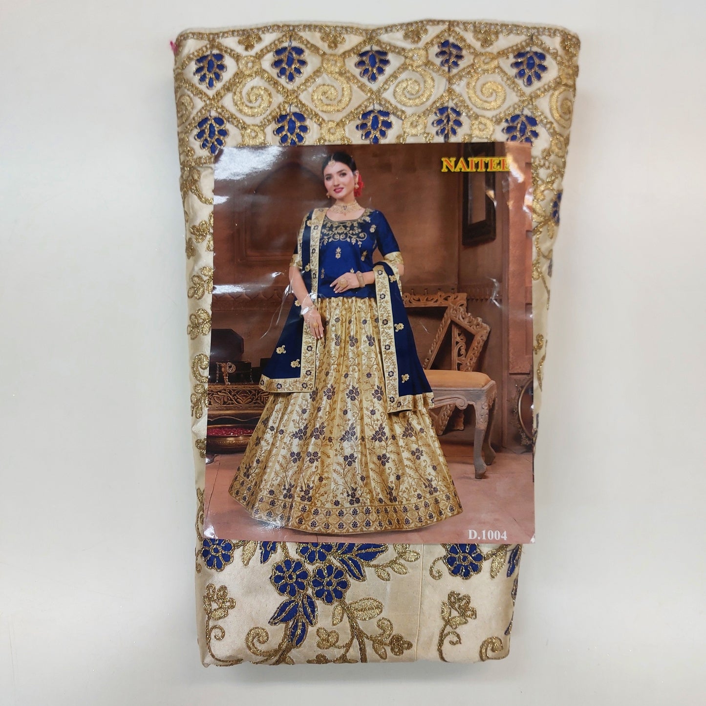 Semi Stitched Zari  and Thread Work Choli Lehenga