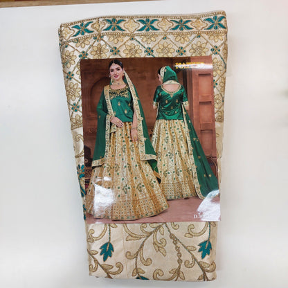 Semi Stitched Zari  and Thread Work Choli Lehenga
