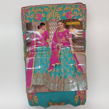 Semi Stitched Zari  and Thread Work Choli Lehenga (Damini)