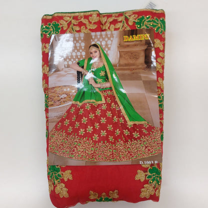 Semi Stitched Zari  and Thread Work Choli Lehenga (Damini)