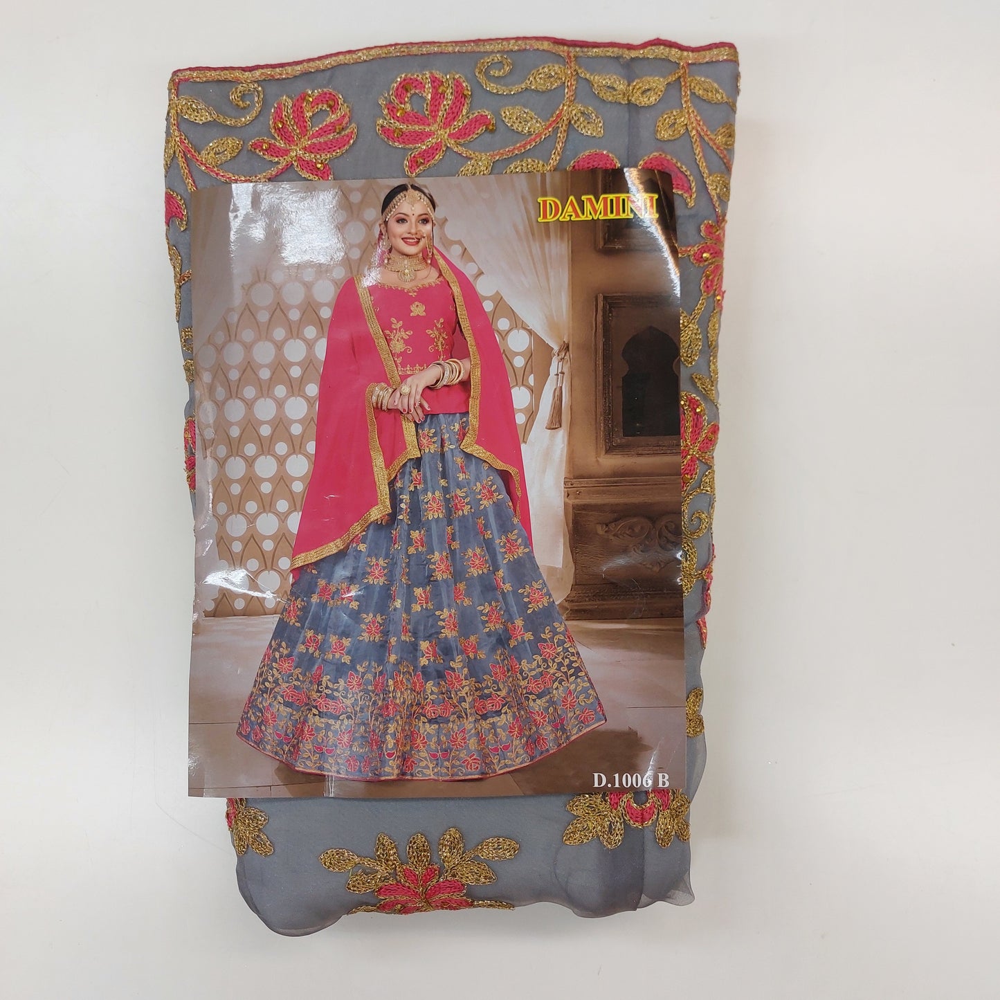 Semi Stitched Zari  and Thread Work Choli Lehenga (Damini)