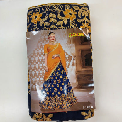 Semi Stitched Zari  and Thread Work Choli Lehenga (Damini)