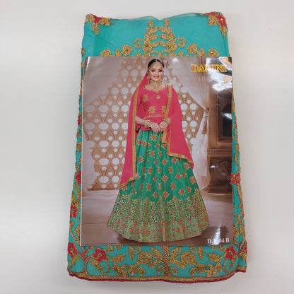 Semi Stitched Zari  and Thread Work Choli Lehenga (Damini)