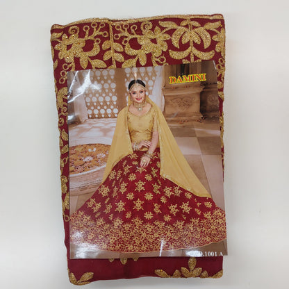 Semi Stitched Zari  and Thread Work Choli Lehenga (Damini)