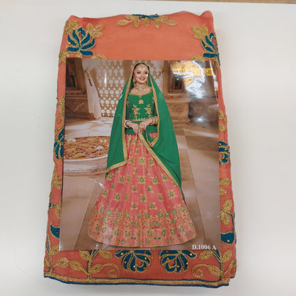 Semi Stitched Zari  and Thread Work Choli Lehenga (Damini)