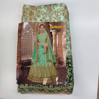 Semi Stitched Zari  and Thread Work Choli Lehenga (NANDAN)