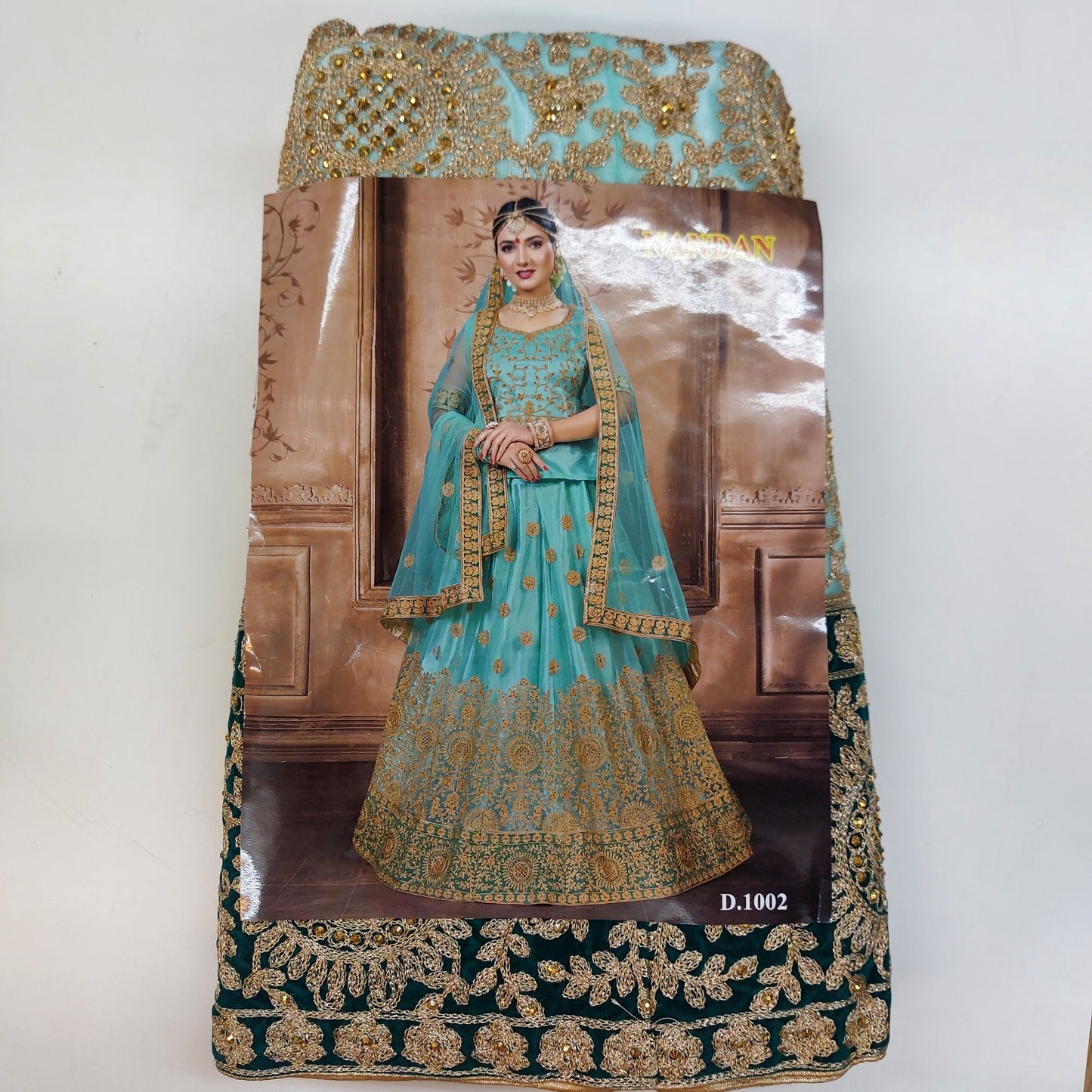 Semi Stitched Zari  and Thread Work Choli Lehenga (NANDAN)