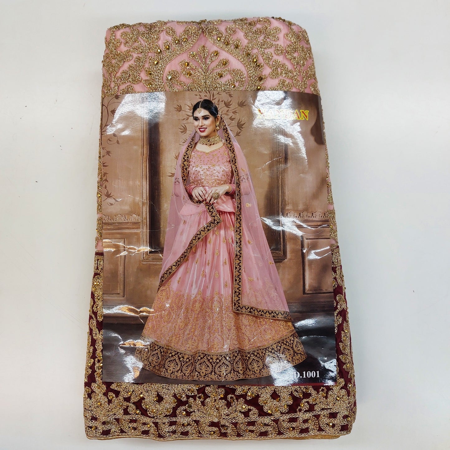 Semi Stitched Zari  and Thread Work Choli Lehenga (NANDAN)