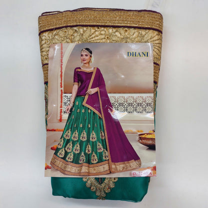 Semi Stitched Zari  and Thread Work Choli Lehenga (DHANI )