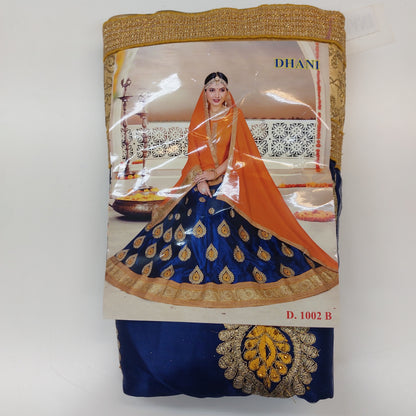 Semi Stitched Zari  and Thread Work Choli Lehenga (DHANI )