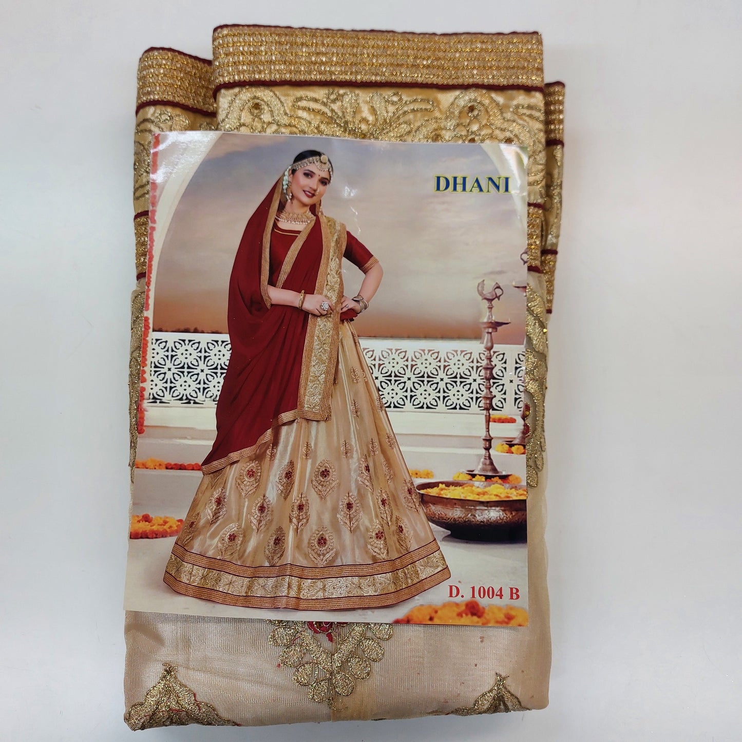 Semi Stitched Zari  and Thread Work Choli Lehenga (DHANI )