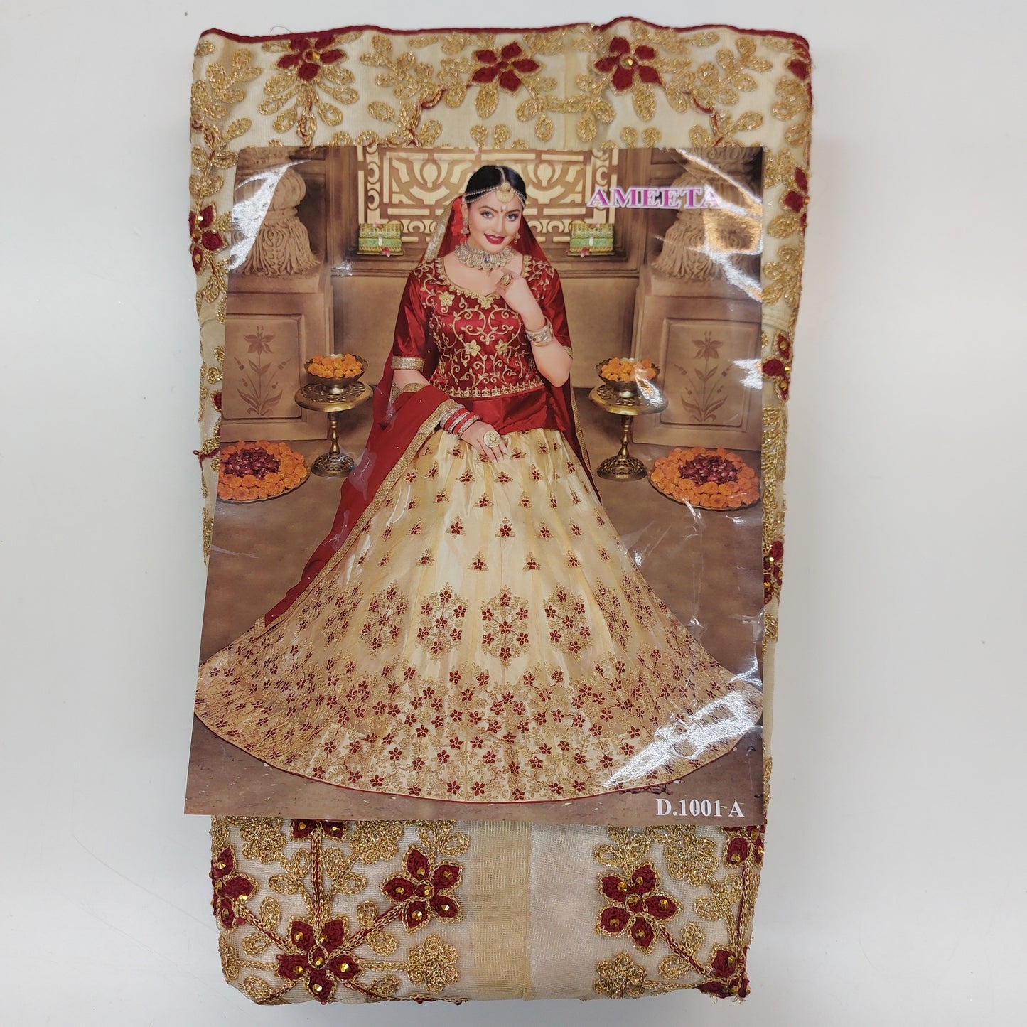 Semi Stitched Zari  and Thread Work Choli Lehenga (AMEETA )