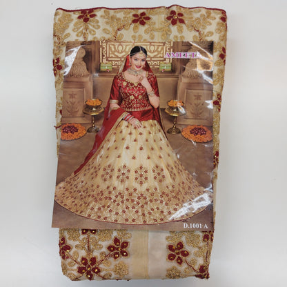 Semi Stitched Zari  and Thread Work Choli Lehenga (AMEETA )