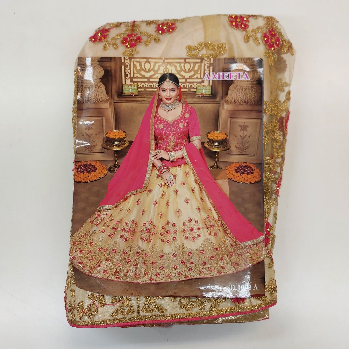 Semi Stitched Zari  and Thread Work Choli Lehenga (AMEETA )