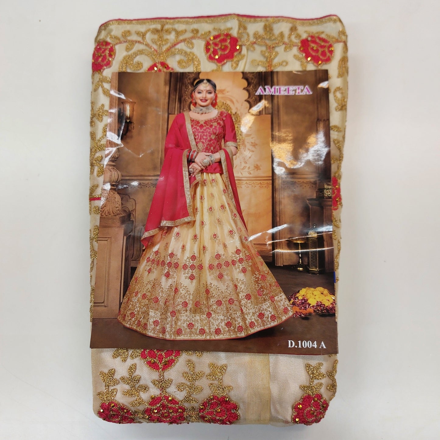 Semi Stitched Zari  and Thread Work Choli Lehenga (AMEETA )
