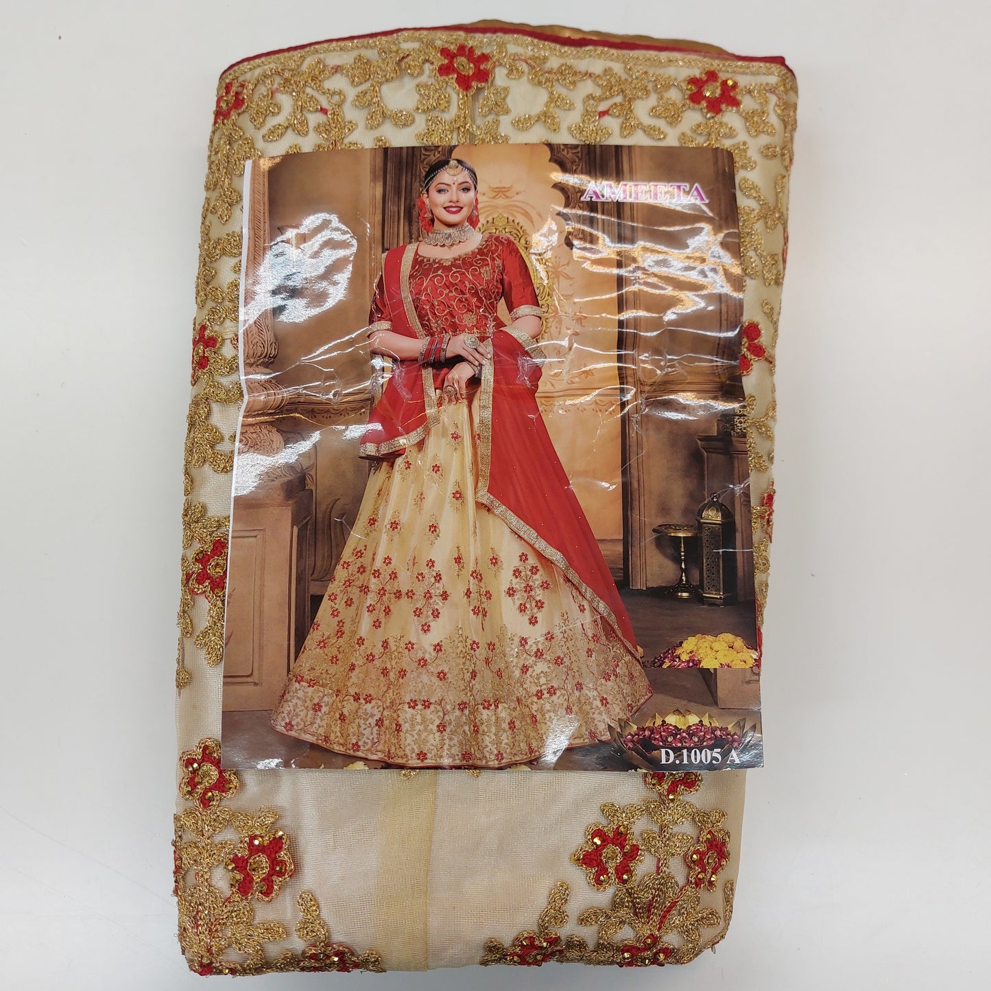 Semi Stitched Zari  and Thread Work Choli Lehenga (AMEETA )