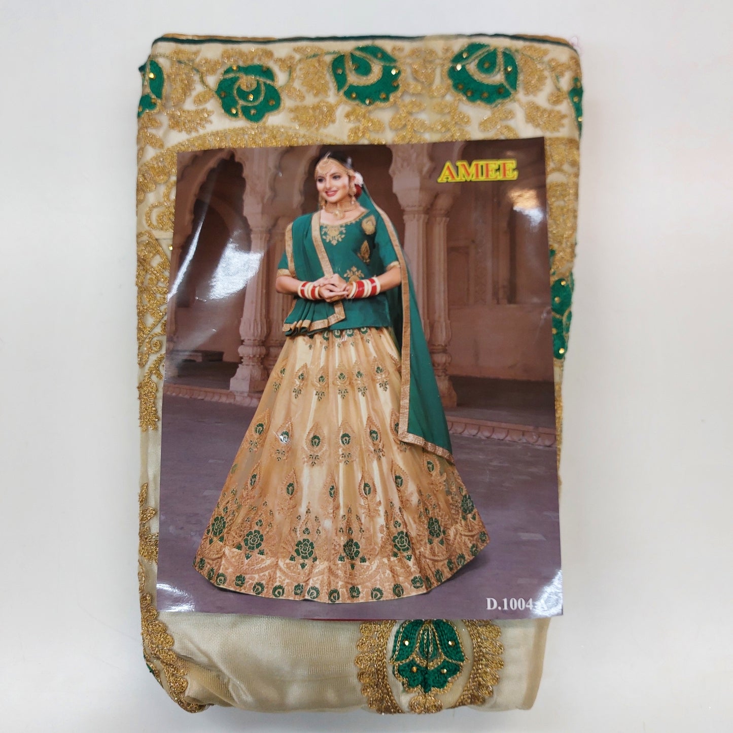 Semi Stitched Zari  and Thread Work Choli Lehenga (AMEE )