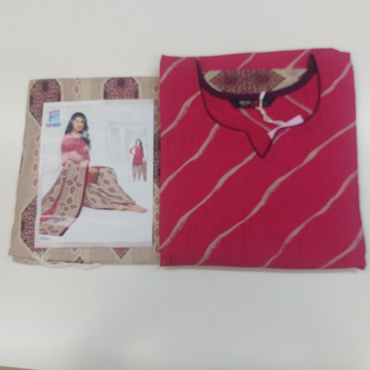 MCM Life Style  Colourful Pure Cotton Readymade Punjabi Suit / Salwar Suit.