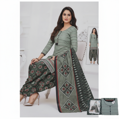 MCM Life Style  Colourful Pure Cotton Readymade Punjabi Suit / Salwar Suit.