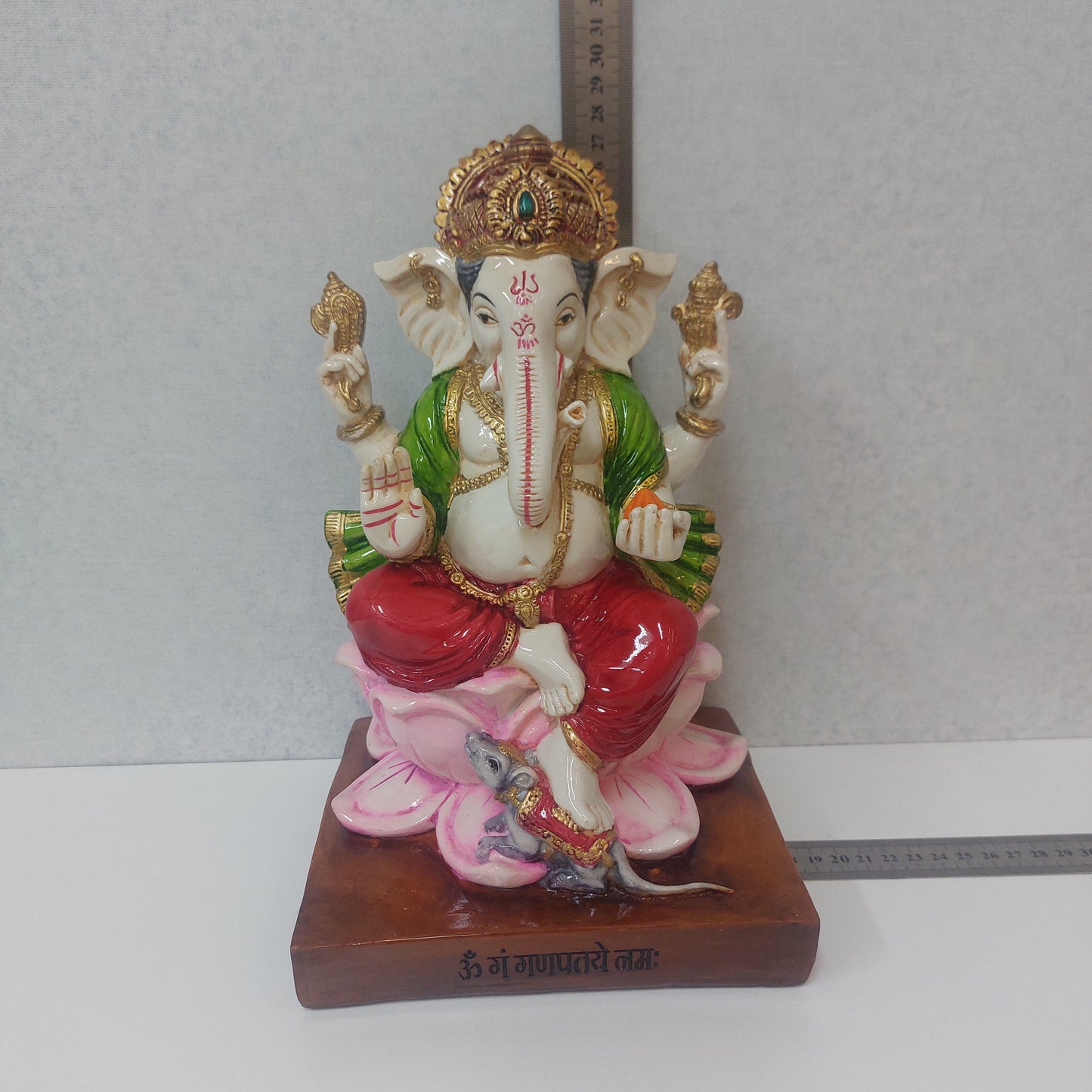 Handmade Poly resin Ganpati Statue For Gifting, Decorative Showpiece