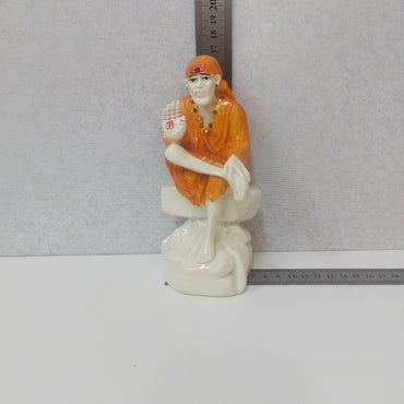 Handmade Poly resin / Marble Shirdi Sai Baba  Statue For Gifting, Decorative Showpiece