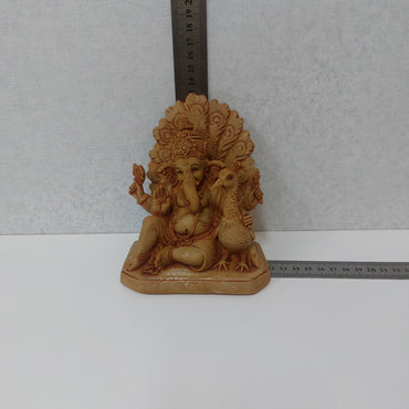 Handmade Poly resin Ganpati Statue For Gifting, Decorative Showpiece
