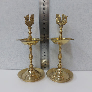 Brass Diya/Kuthu Vilakku/Annapatchi KuthuVilakku (Pair)