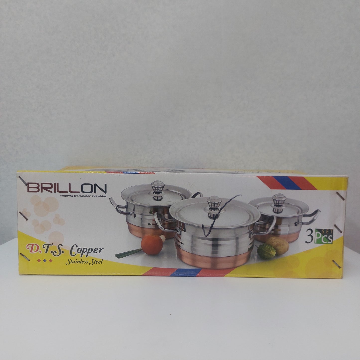 Stainless Steel Handi with Lid Set (3pcs)