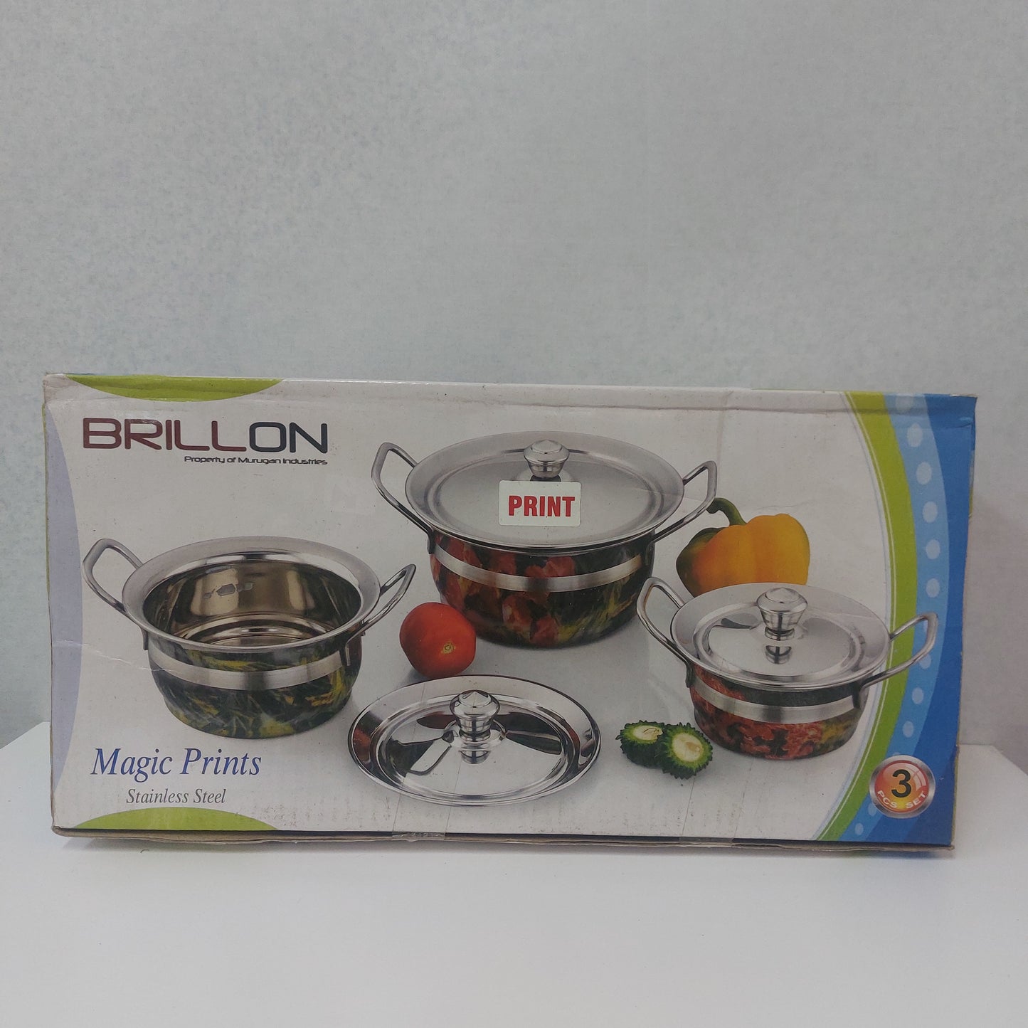 Stainless Steel Handi with Lid Set (3pcs)