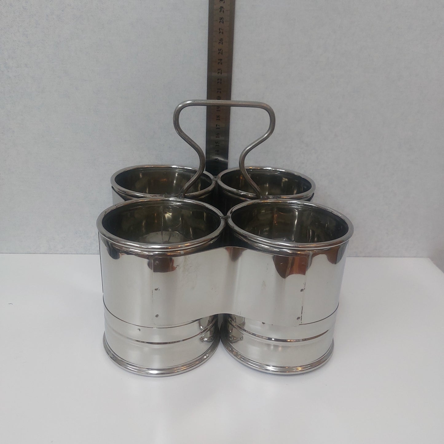 Stainless Steel Kothu Set / Kothu Catti Silver Plate