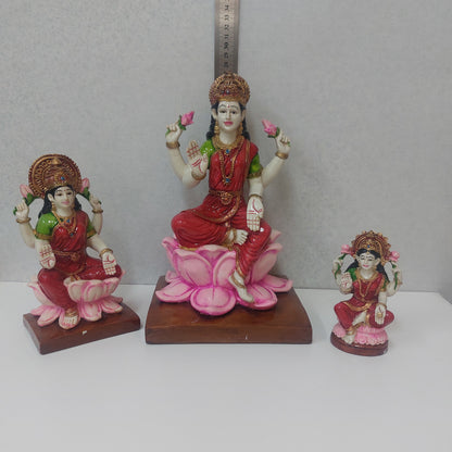 Handmade Polyresin Lord Mahalaxmi  Statue For Gifting, Decorative Showpiece