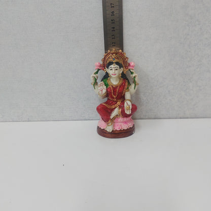 Handmade Polyresin Lord Mahalaxmi  Statue For Gifting, Decorative Showpiece