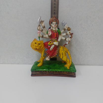 Handmade Polyresin Durga Amman/ Maa Durga Devi / Mata Rani Murti  Statue For Gifting, Decorative Showpiece