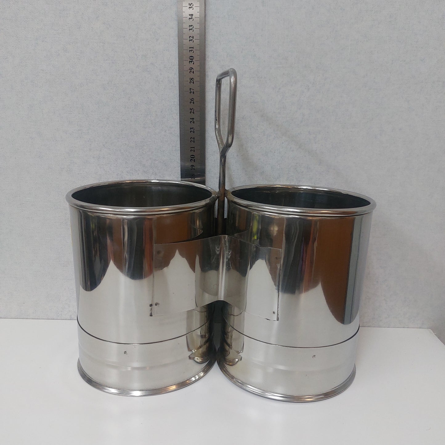 Stainless Steel Kothu Set / Kothu Catti Silver Plate