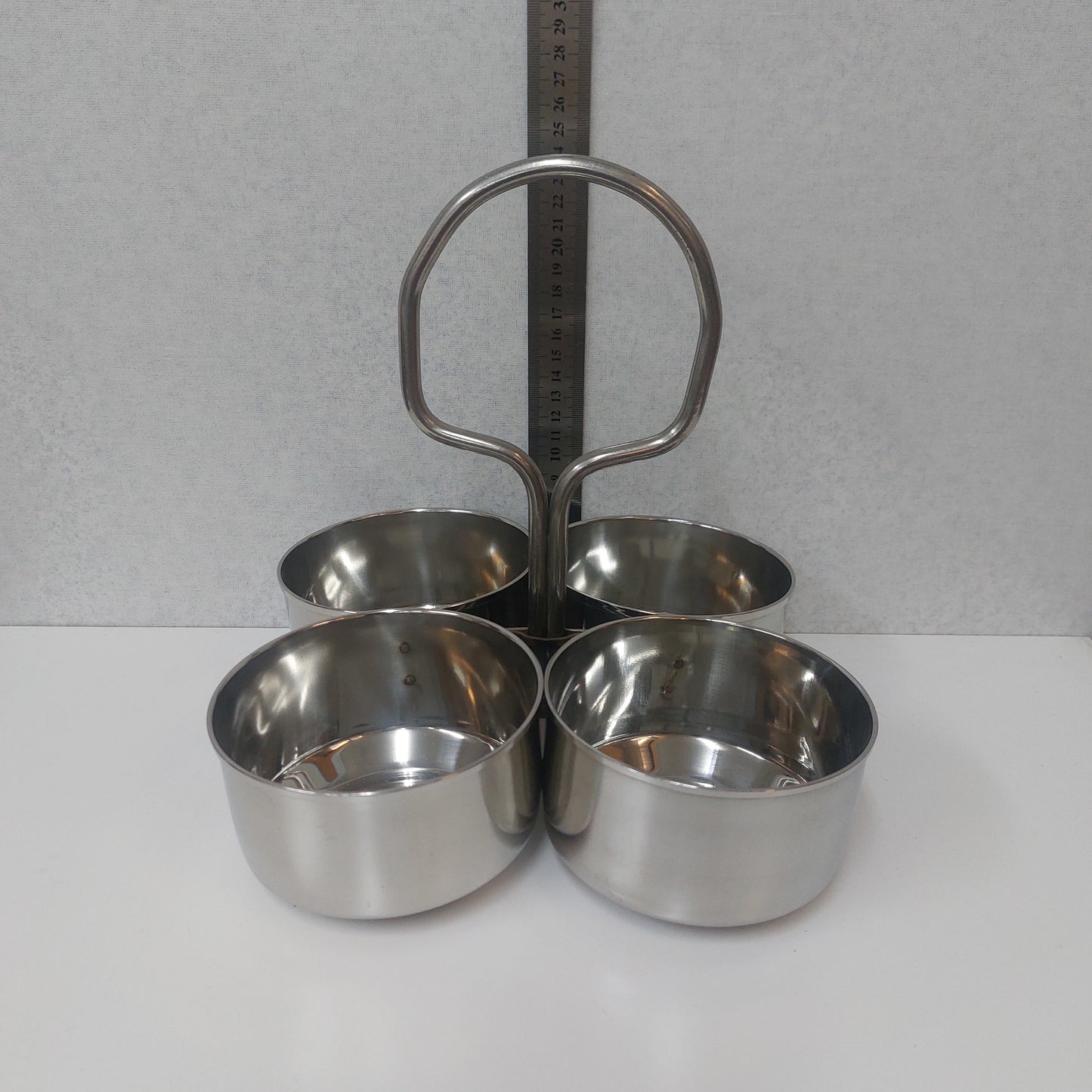 Stainless Steel Kothu Set / Kothu Catti Silver Plate