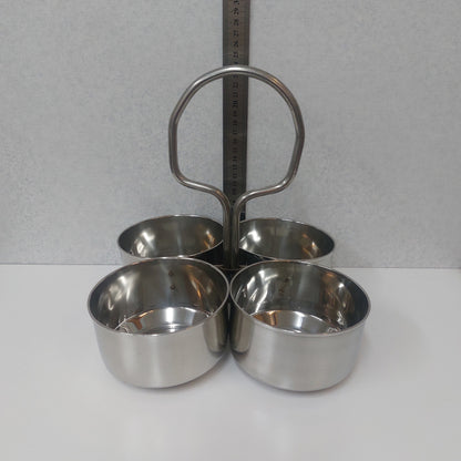 Stainless Steel Kothu Set / Kothu Catti Silver Plate