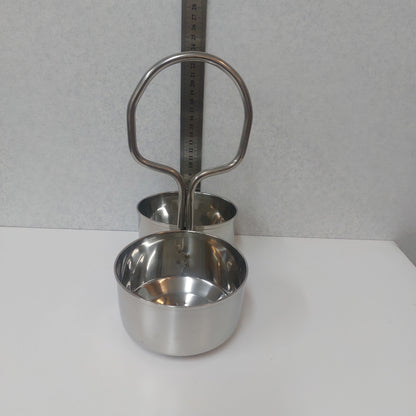 Stainless Steel Kothu Set / Kothu Catti Silver Plate