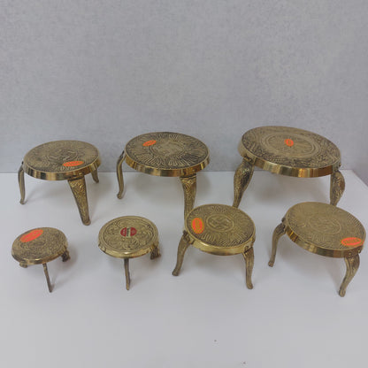 Brass Mukkali Stand / Brass Pooja Chowki