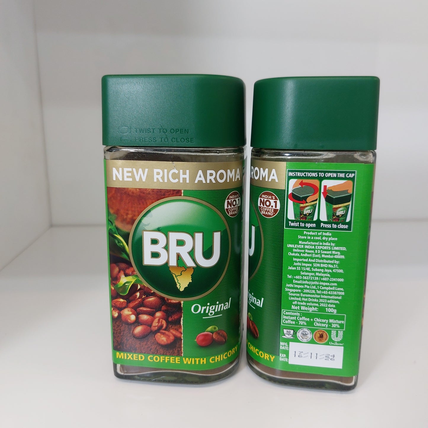 BRU Original Mixed Coffee with Chicory 100gm