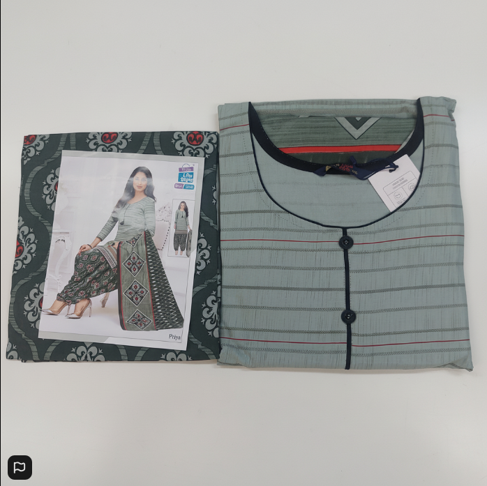 MCM Life Style  Colourful Pure Cotton Readymade Punjabi Suit / Salwar Suit.